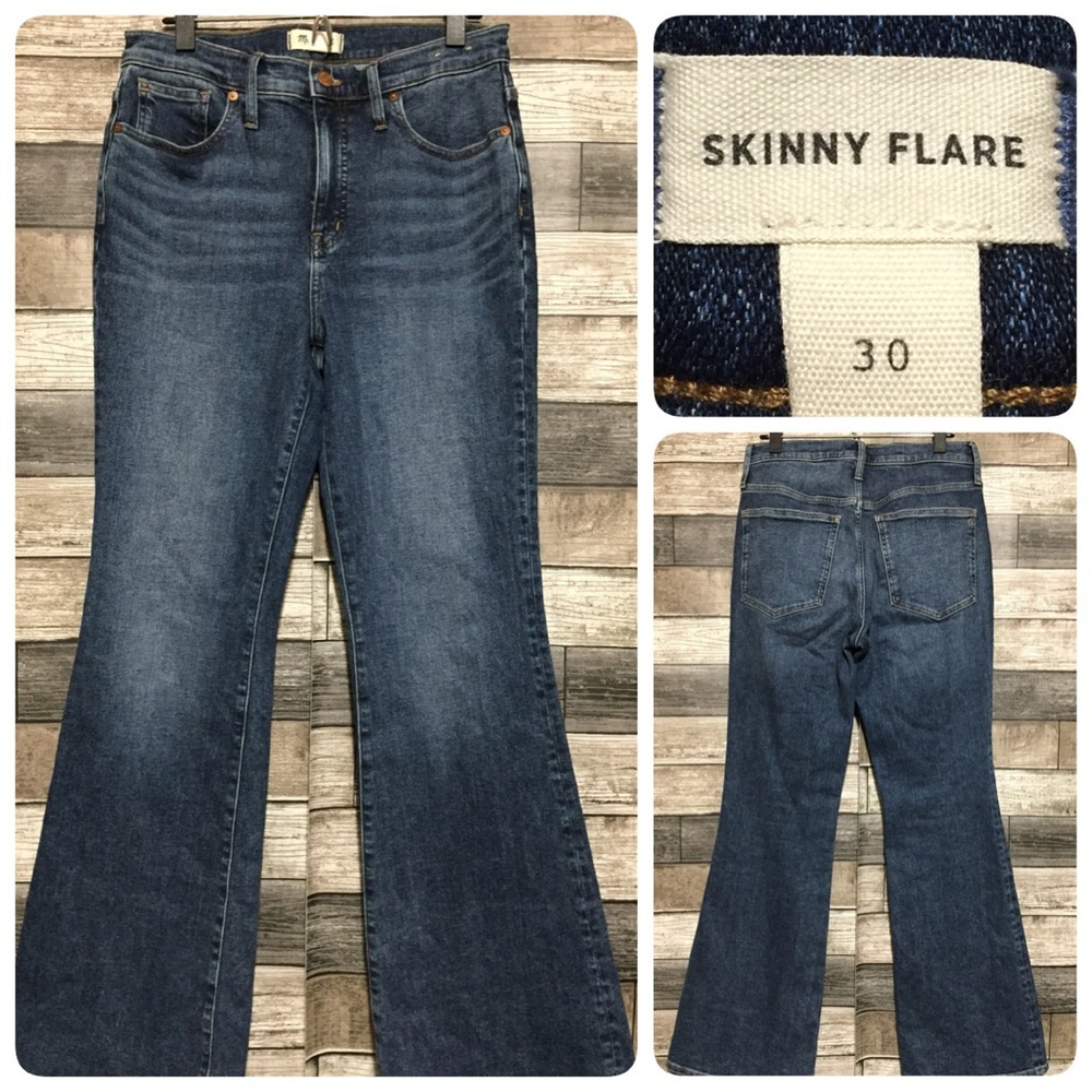 Madewell Skinny Flare Jeans Women’s 30 Blue Denim Stretch (Inseam 31)